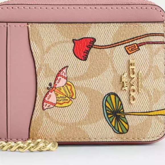 🌸 Coach X Observed By Us Zip Card Case In Signature Canvas - Picture 2 of 5